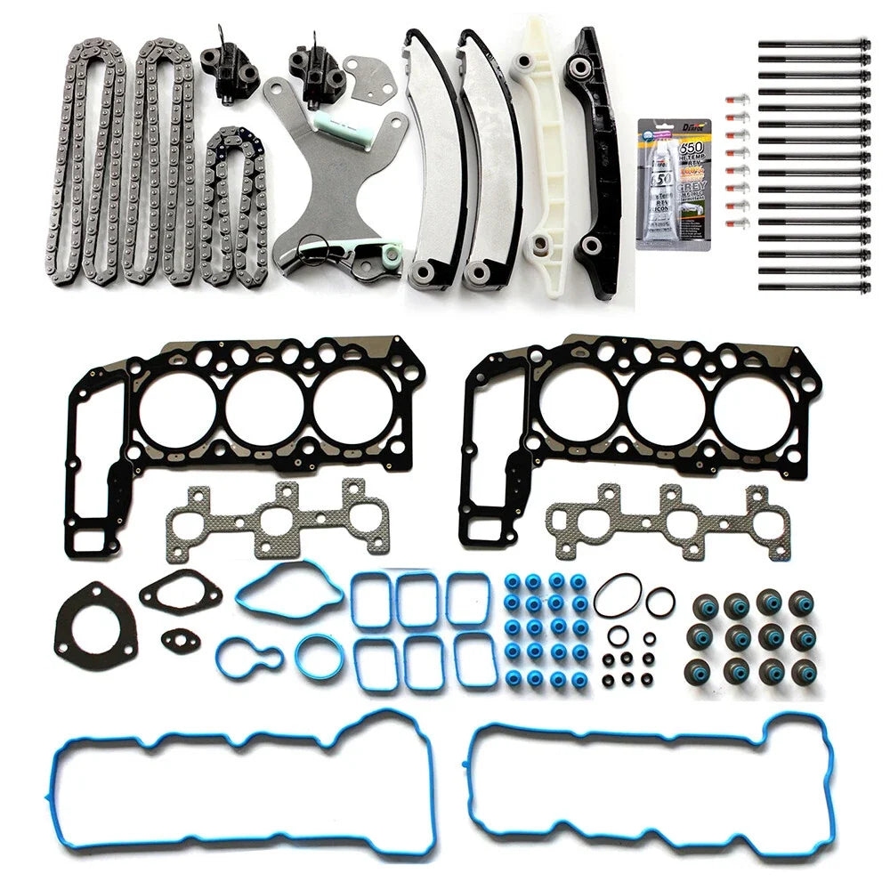 Head Gasket Bolt Set & Timing Chain Kit for Dodge Dakota Durango Grand Cherokee (2005–2009)