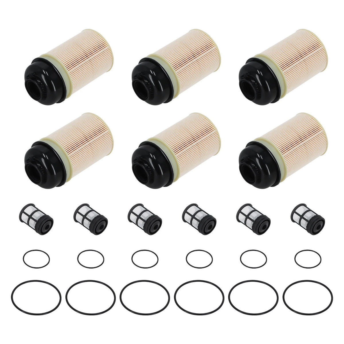 Set of 6 Diesel Fuel Filter Inserts for DDE Gen 5 Engine (A4720921705, OUF0BN, A4720921405, FK11011)