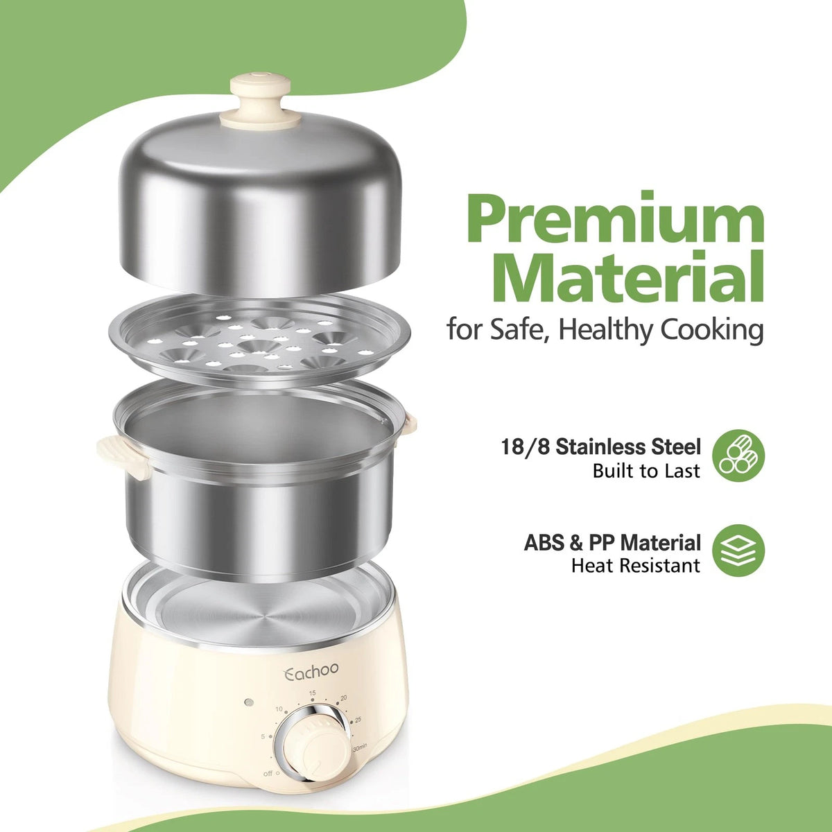 2X Hard Boiled Egg Cooker for CACHOO 14-Egg Rapid Stainless Steel (2023)
