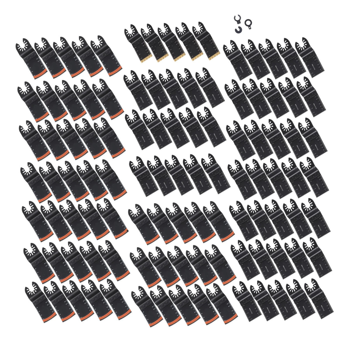 105 Pcs Oscillating Tool Blades for Wood Plastic Metal Cutting