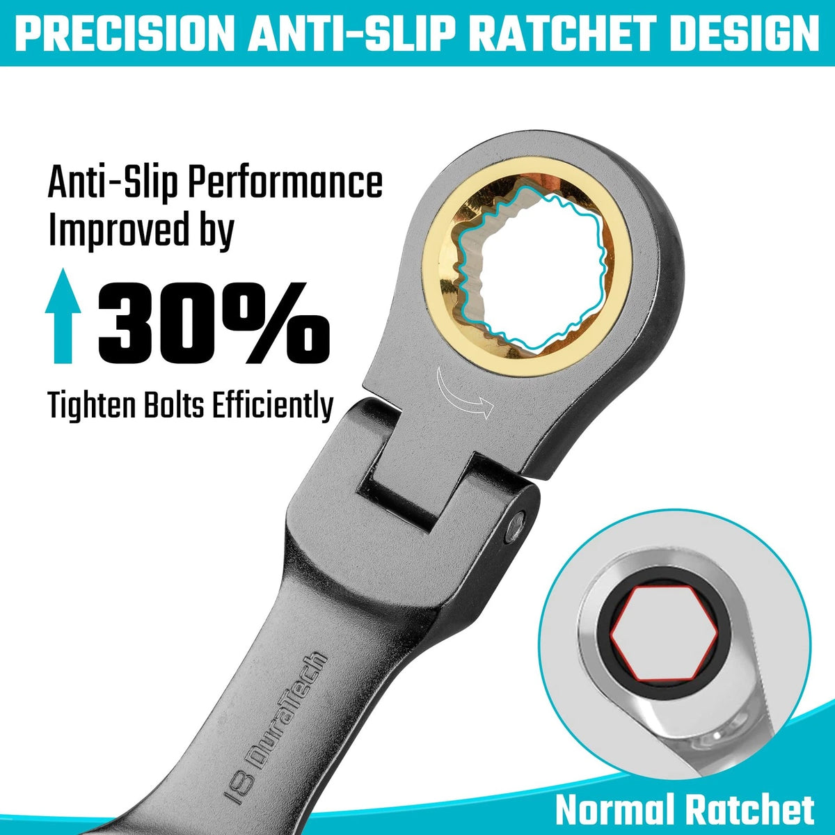 12-Piece Anti-Slip Flex-Head Ratcheting Wrench Set for Universal Use