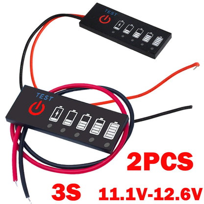 3S Battery Level Indicators for 18650 LiPo Li-ion (11.1V-12.6V)