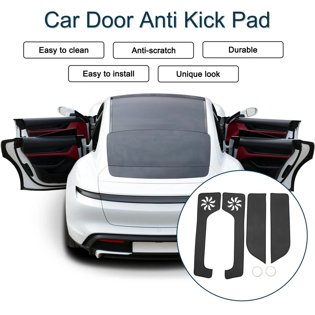 Set of 1 Car Door Anti Kick Pad Sticker Protector for Volkswagen Santana (2005–2012)