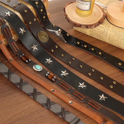 Set of 6 Cowboy Hat Bands for Western Hats