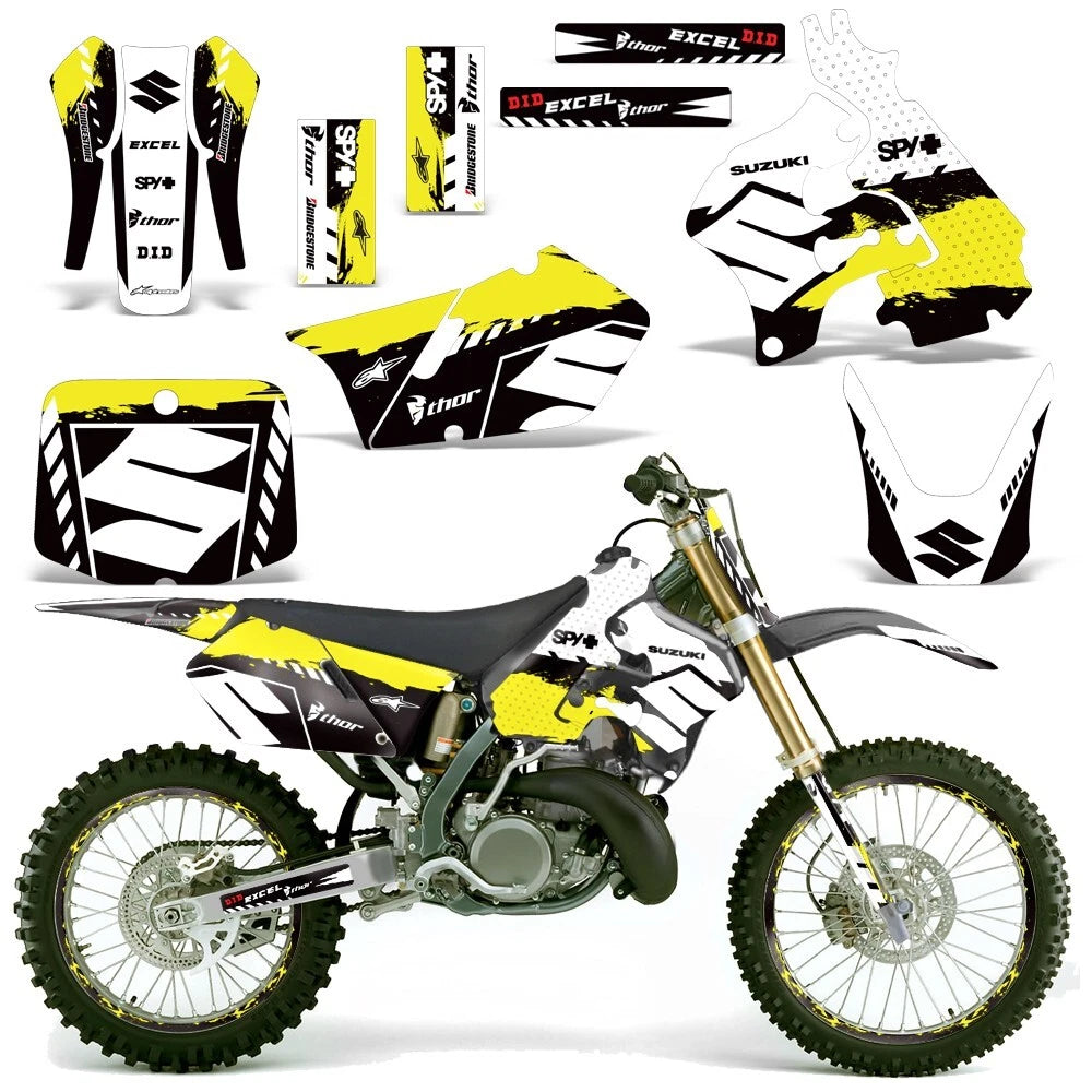 Graphic Stickers +#PLT/RIM Decals for Suzuki RM125 (1996–1998)
