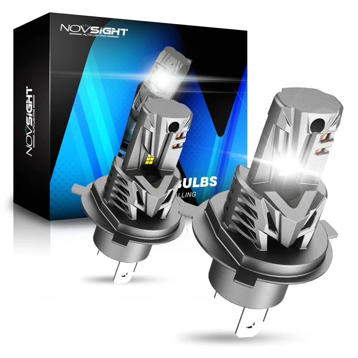 2X H4 9003 HB2 Super White LED Headlight Bulb Kit for
