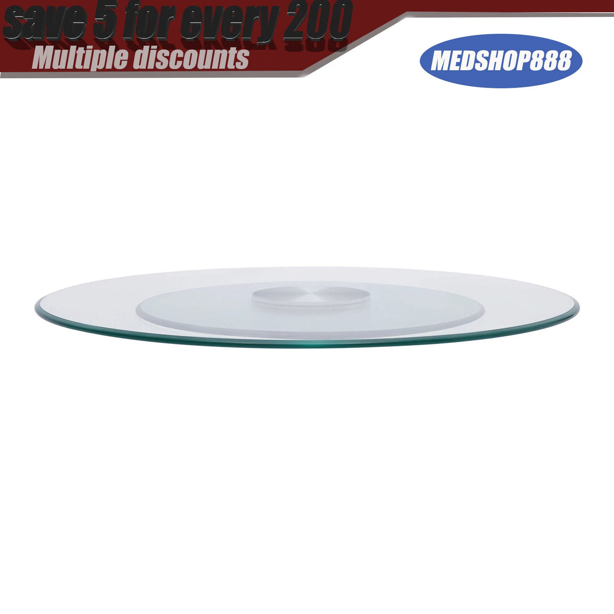 27.56" Glass Turntable for Dining Table Centerpiece