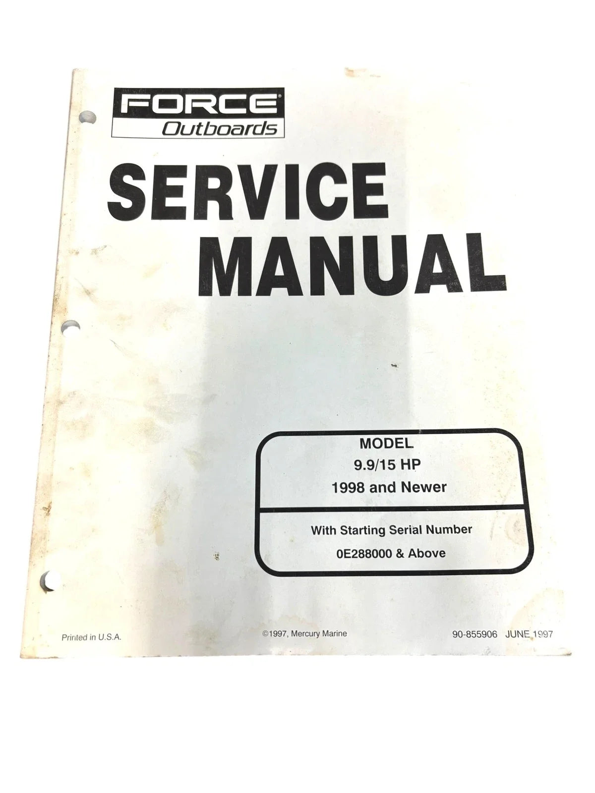 Service Manual for Force Outboards 9.9/15 HP (1998–Present) 90-855906