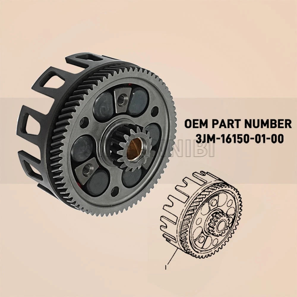 CNC Billet Clutch Basket & Driven Gear Kit for Yamaha Blaster YFS200 (1988–2006) 3JM-16150-01-00