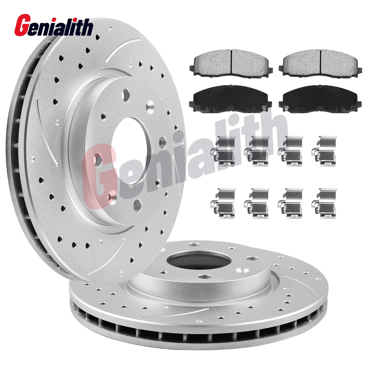 Front Drilled Disc Rotors Brake Pads for Dodge Grand Caravan (2008–2020)