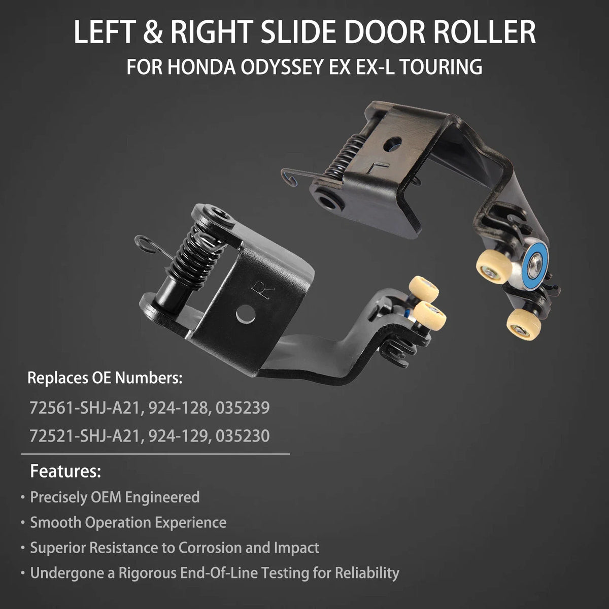 Center Sliding Door Hinge Roller Left & Right for Honda Odyssey (2005–2010)