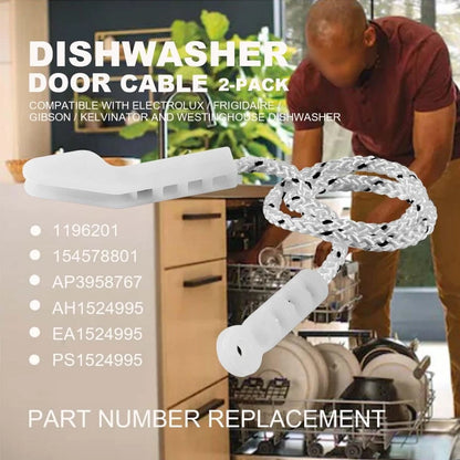 2X Dishwasher Door Hinge Cable 154578801 for Frigidaire