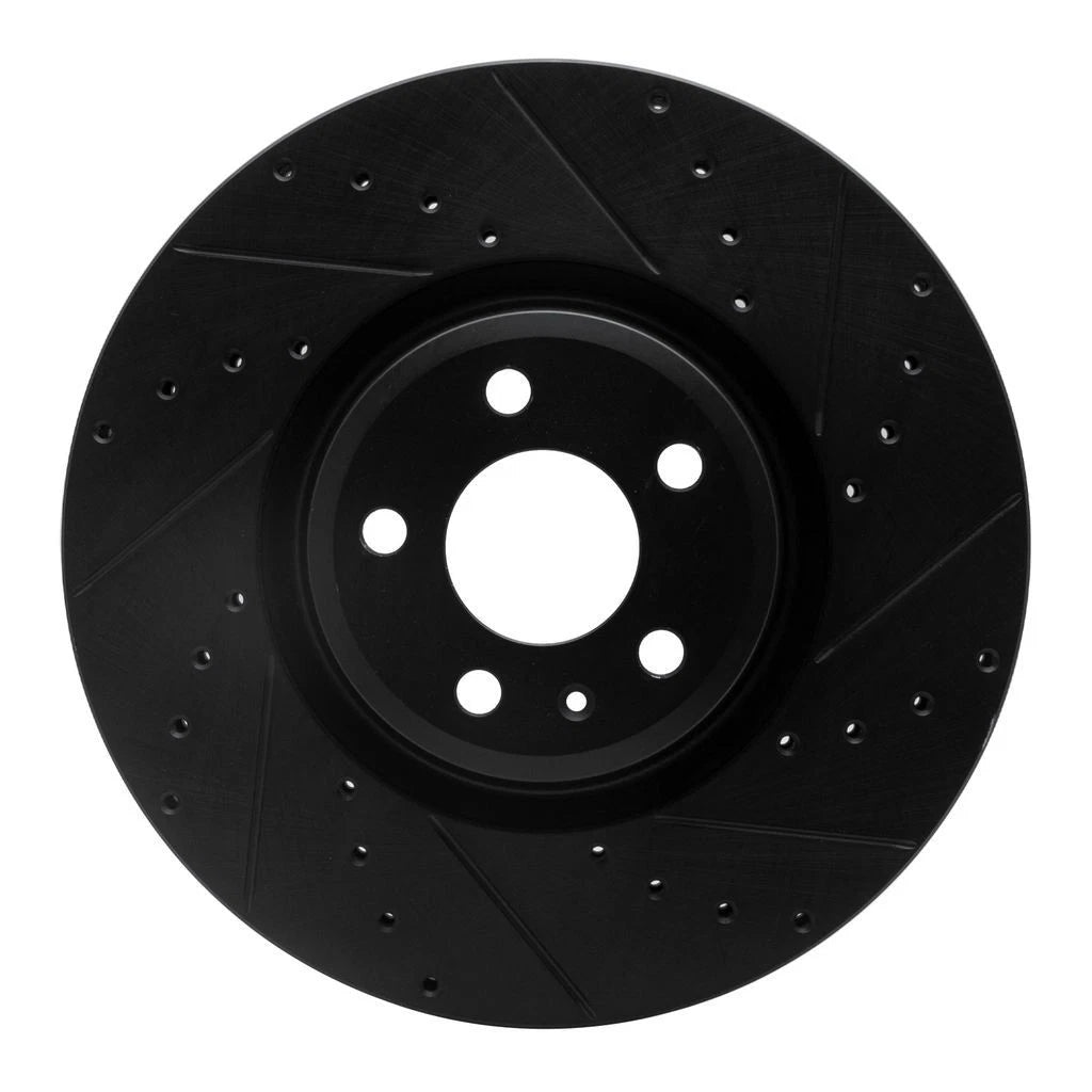 Rotor Set for Audi Q5/S5 (2018–2024) ALX-PAU-DF-8002-73028-CLA2, Black, Drilled and Slotted
