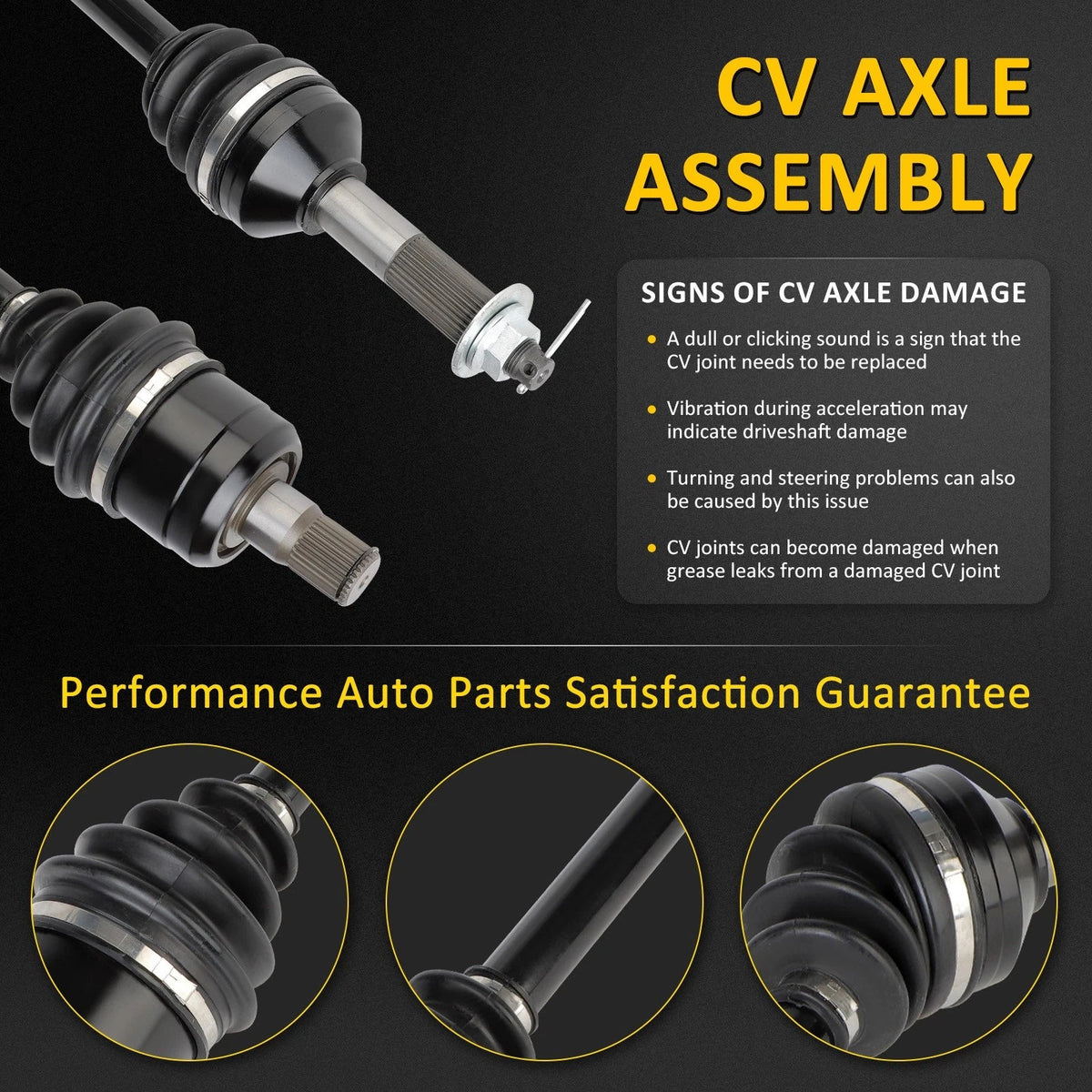 Set of 2 CV Axle Shaft Assemblies for Kawasaki Teryx Teryx4 800