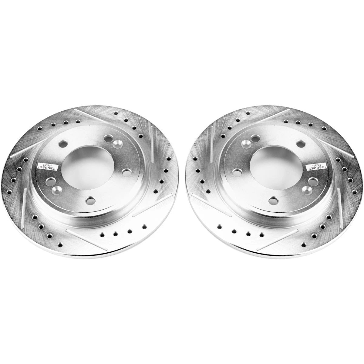 2X Powerstop Brake Discs Set Rear for Hyundai Elantra Kia Forte (2017–2024) JBR1761XPR