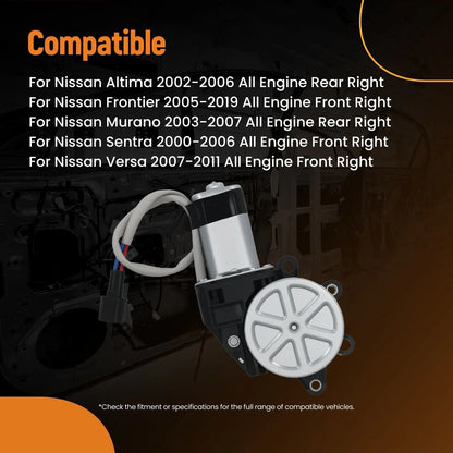 Rear Window Lift Motor for Nissan Altima (2002–2006) Right 827307Z805 742-510