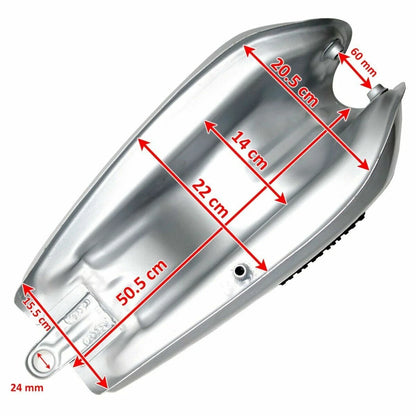 Fuel Tank with Lid Cap Tap for Yamaha Rx100 Rx125 (1976–1999)