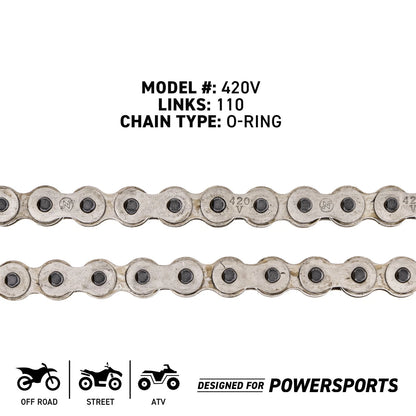 Sprocket Chain Set for Kawasaki KX65 (MK1004440, 40530-GN1-A22, 40530-GN1-A82, 92057-1504)