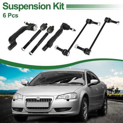 6pcs Front Suspension Kit Tie Rod End for Chrysler 300, Dodge Charger (2005–2010)