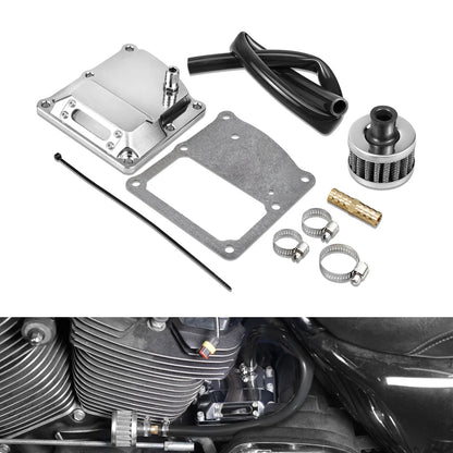 CNC Chromed M8 Vented Transmission Top Cover for Harley Road King FLHR (2017–2022)