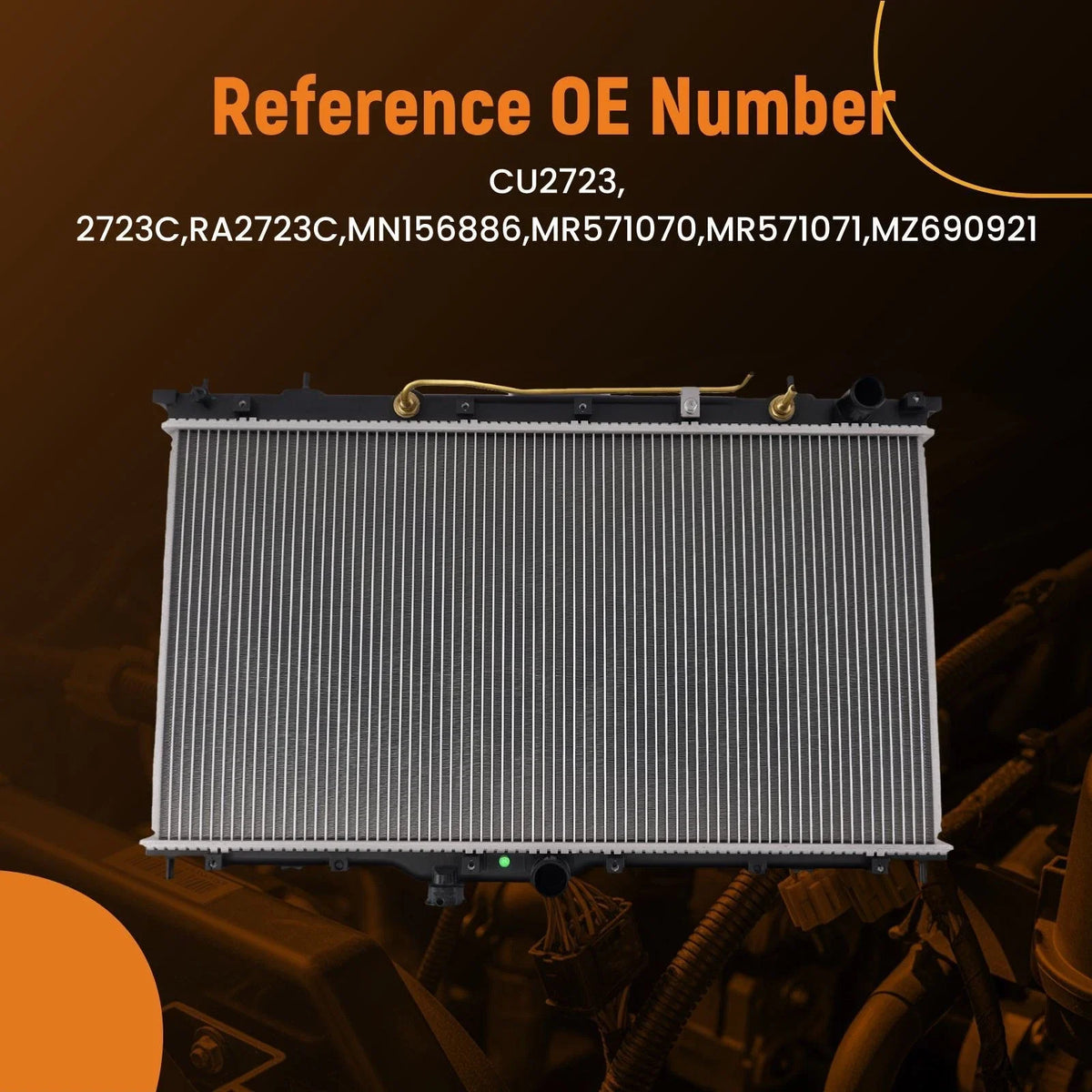 Cooling Radiator for Mitsubishi Galant 2.4L 3.8L (2004–2012) MN156886 AT