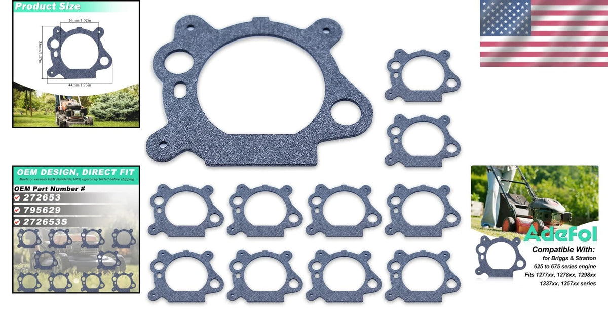 10 x Durable Carburetor Gaskets for Various Engine Models