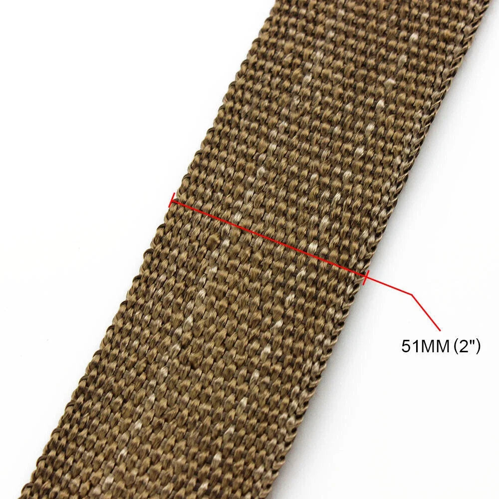 2 Rolls of 2" Titanium Lava Header Manifold Heat Wrap Tape for Universal