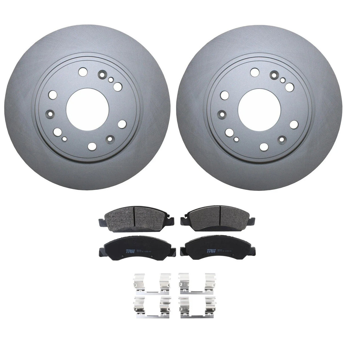 Front Brake Kit 330mm Disc Rotors & TRW Pro Metallic Pads for Cadillac Chevy GMC