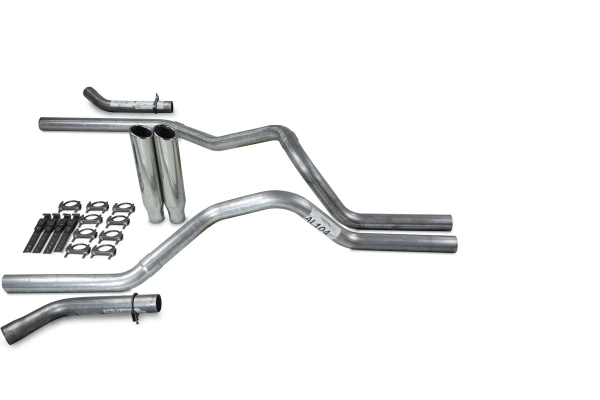 2.5" Dual Exhaust Kit for Chevy GMC 1500 (2007–2014) No Muffler, Clamp On Tips
