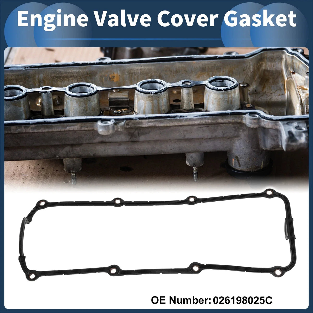 Engine Valve Cover Gasket for Volkswagen Cabriolet (1987–1993) No. 026198025C