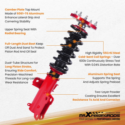 Coilovers Suspension Kit for Ford Mustang (2005–2014) 24 Step Damping