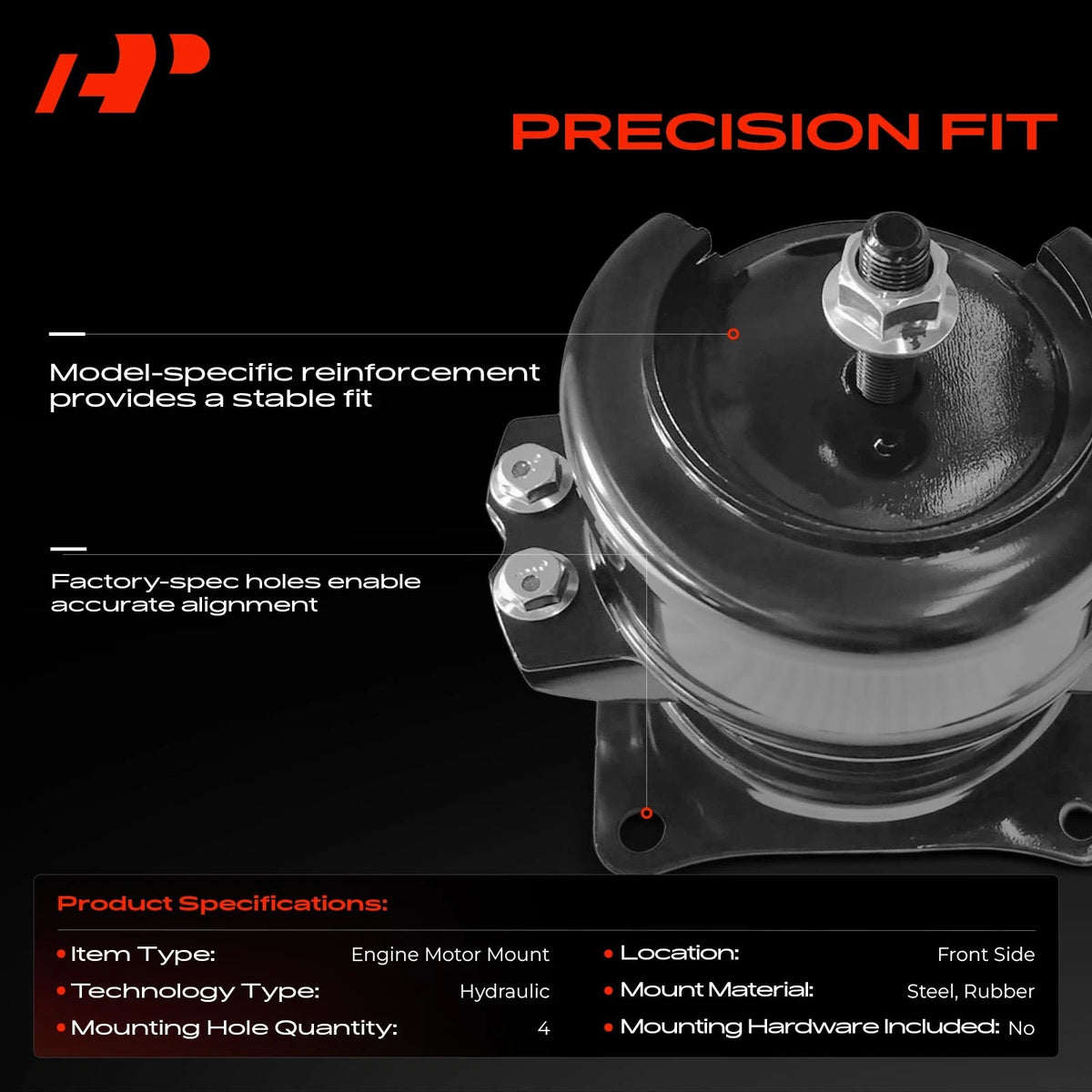 Engine Mount with Vacuum Nozzle for Honda Pilot Odyssey (2003–2008)