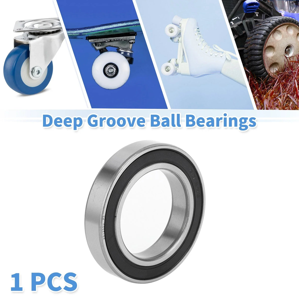 Deep Groove Ball Bearing 6012DDU for Scooter Skateboard Wheel (P0)
