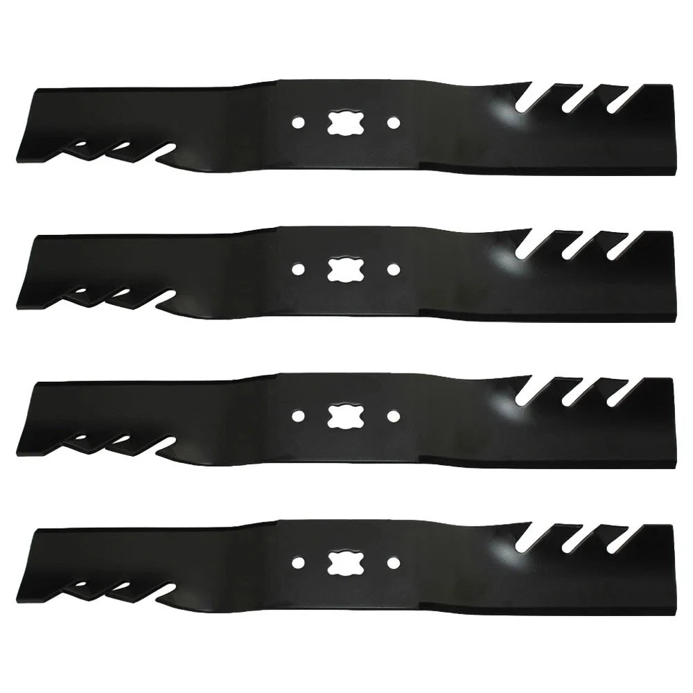 Set of 4 Toothed Mower Blades for Cub Cadet (Replaces 742-04154)