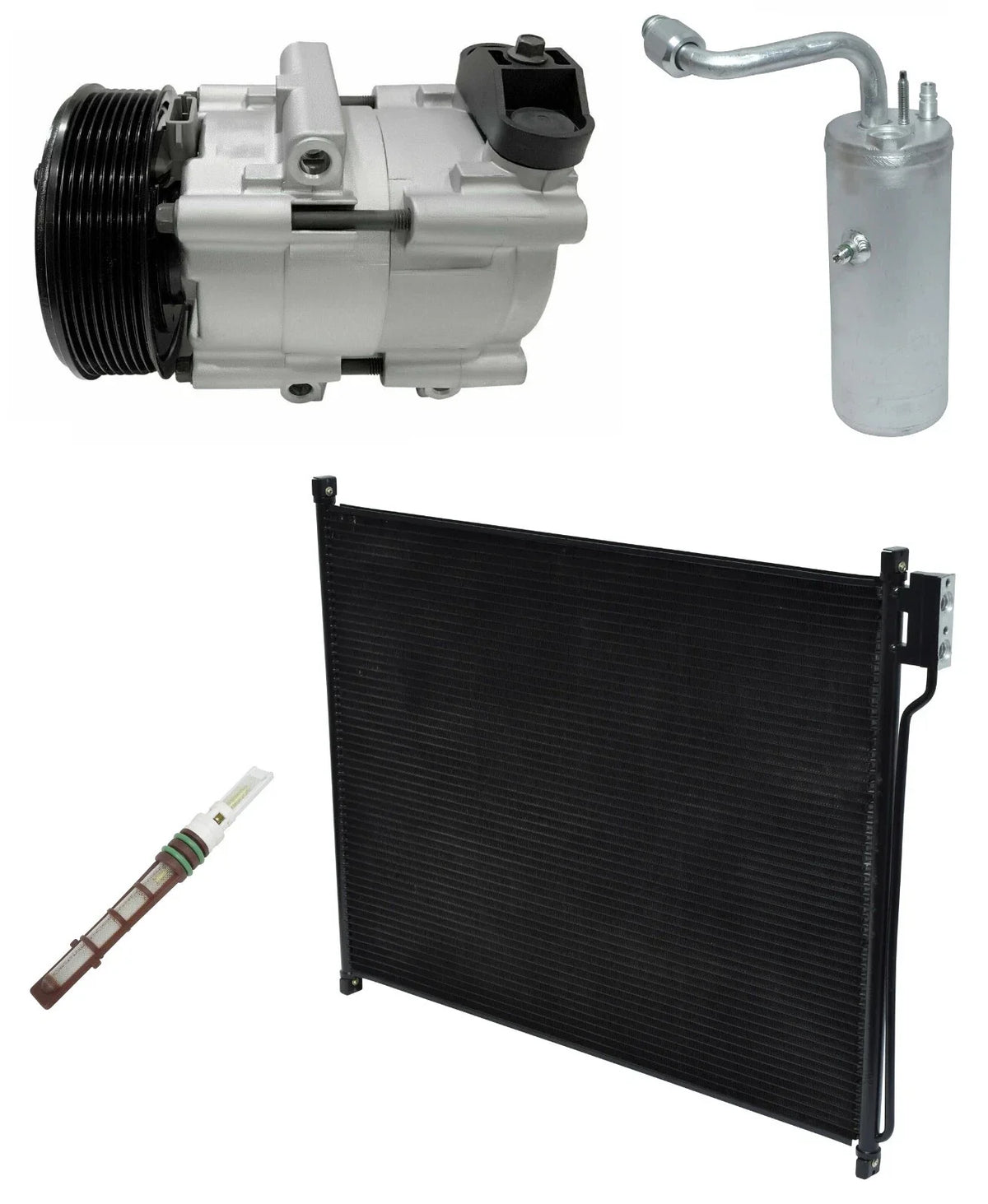 AC Compressor Kit With Condenser for Ford F-350 Super Duty 6.8L (2001–2001)