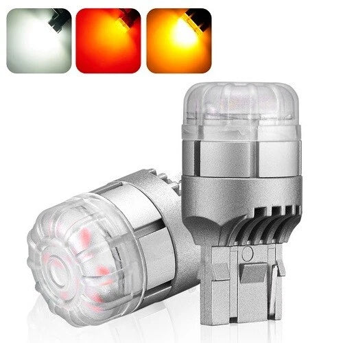 Pair T20 7440 W21W LED Indicator Bulb Kit for Universal Vehicles