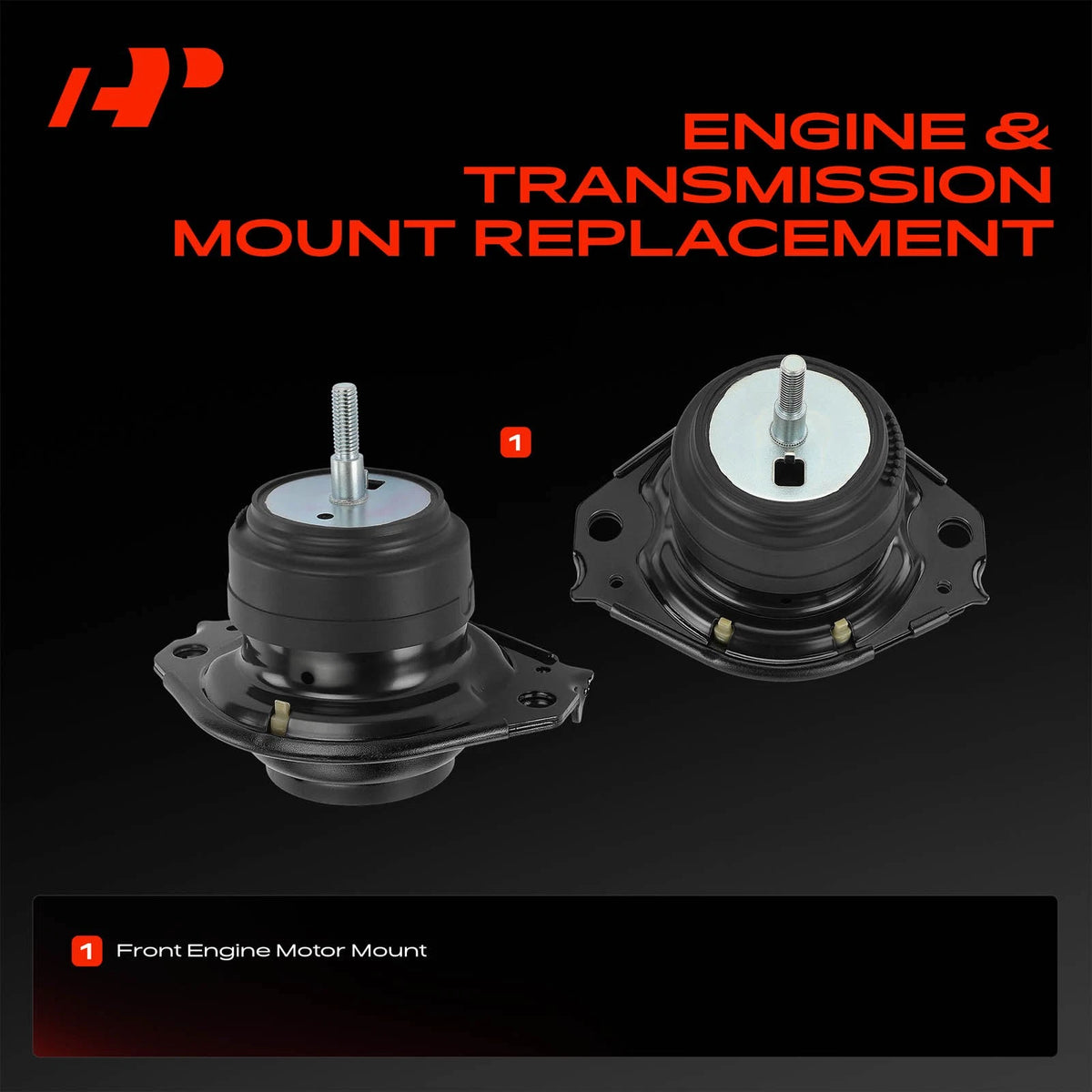 2X Front Engine Motor Mount for Dodge Charger Challenger V8 (2011–2022) 3280, EM-4168, 68062142AG, 68062143AH, 68062142AH, A5621, A5975