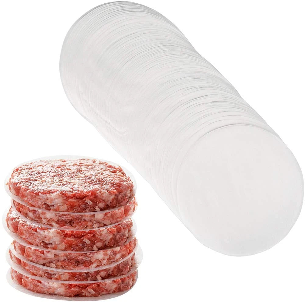 Set of 200 Burger Patty Paper Rounds for 4/4.5 Inch Press