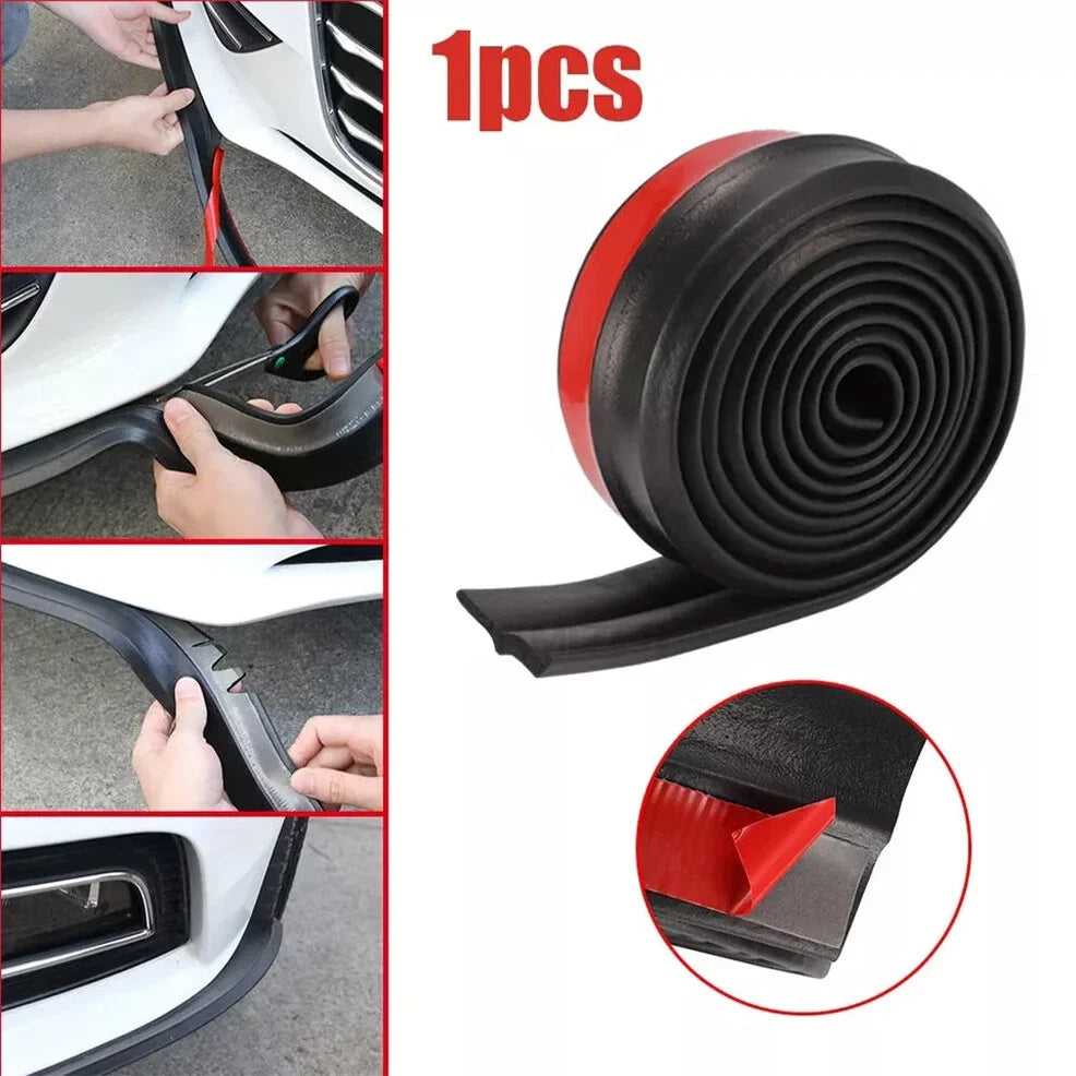 2.5M Front Bumper Lip Splitter Body Spoiler Chin Skirt Universal Black