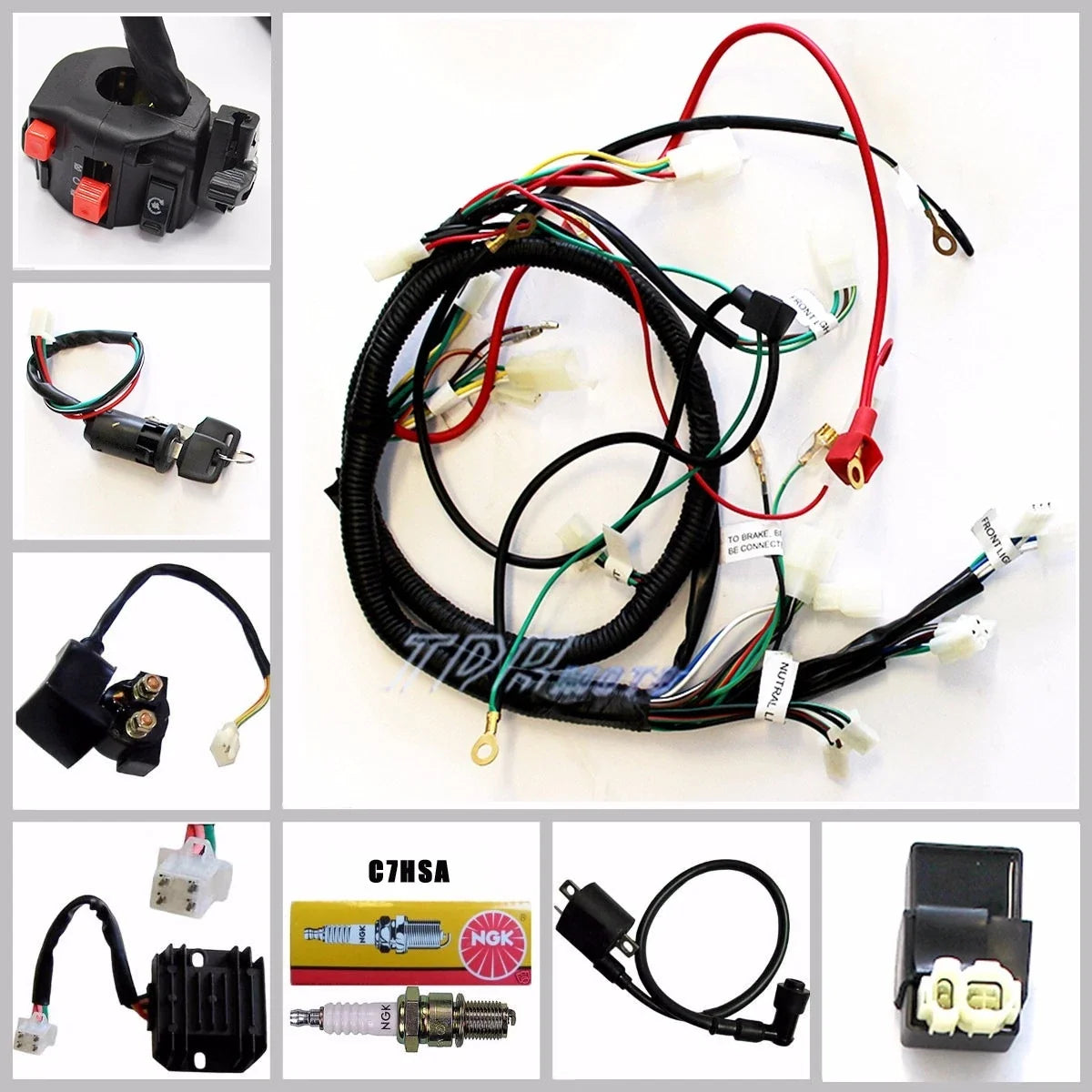 Wiring Harness for GY6 125cc 150cc ATV Scooter (Stator Solenoid)
