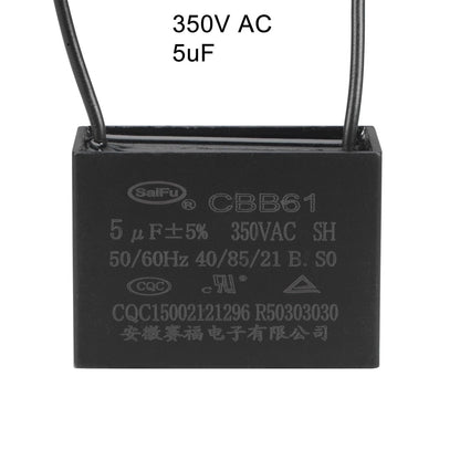 Ceiling Fan Capacitor CBB61 5uF 350V AC for Ceiling Fans