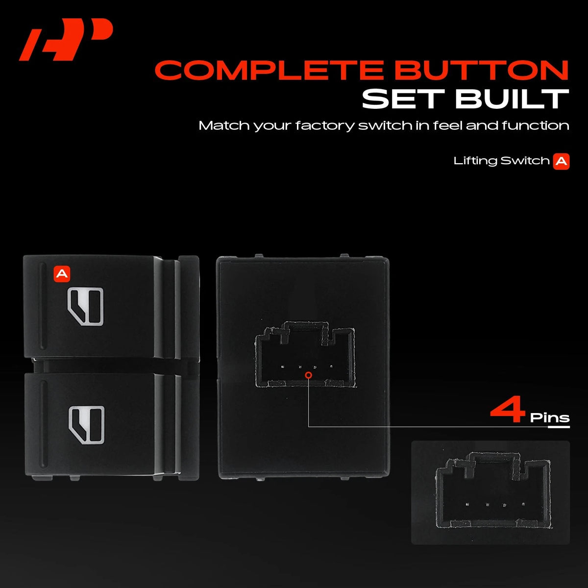 Left Power Window Switch for Volkswagen Golf Eos (2010–2011) 2K0959857A, 1K3959857, DWS480