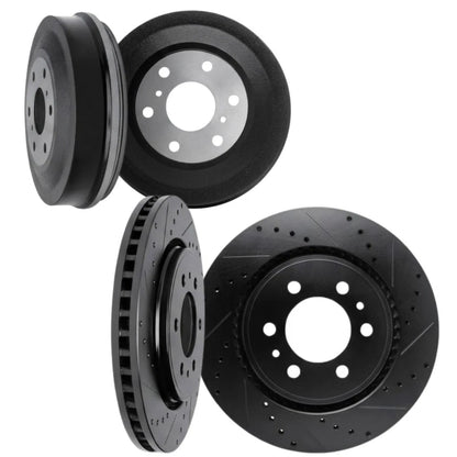 Rotor Set for Toyota Tacoma (2004) ALX-PAU-DF-8004-76038-CLA1 Drilled Slotted Vented