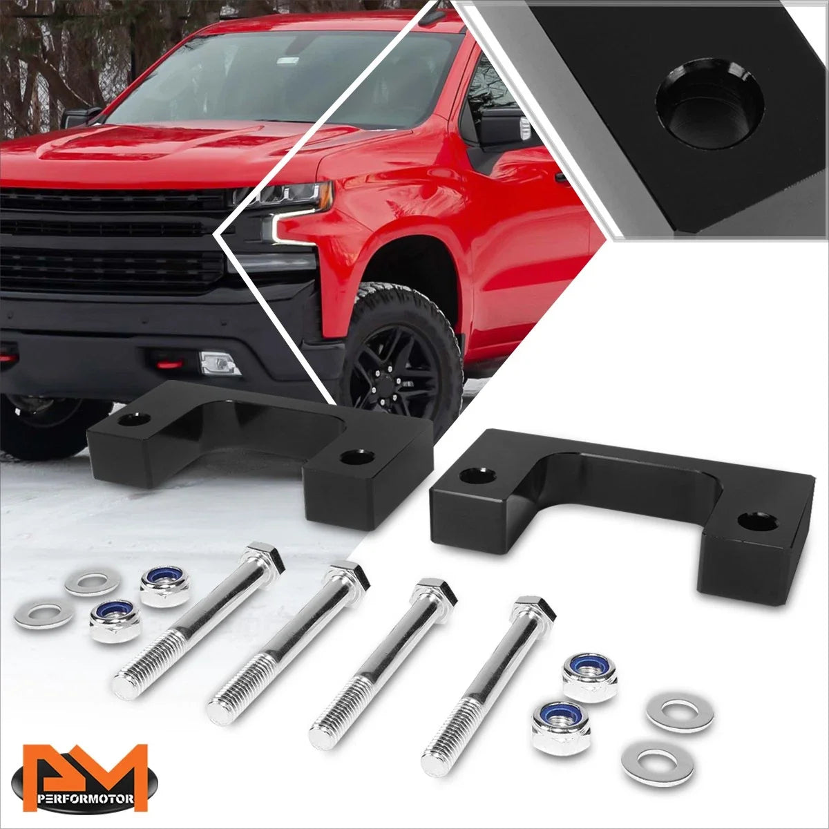 1.5" Front Low Mount Lift Kit Spacers for Chevy Silverado/GMC Sierra 1500 (2007–2022)
