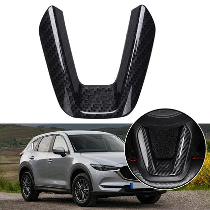 Carbon Fiber Style ABS Steering Wheel Center Trim for Mazda 3 6 CX-5 CX-9