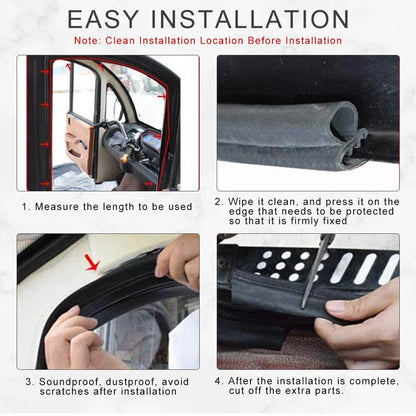 Rubber Door Edge Weather Strip Trim Molding for Auto (2010–2020)