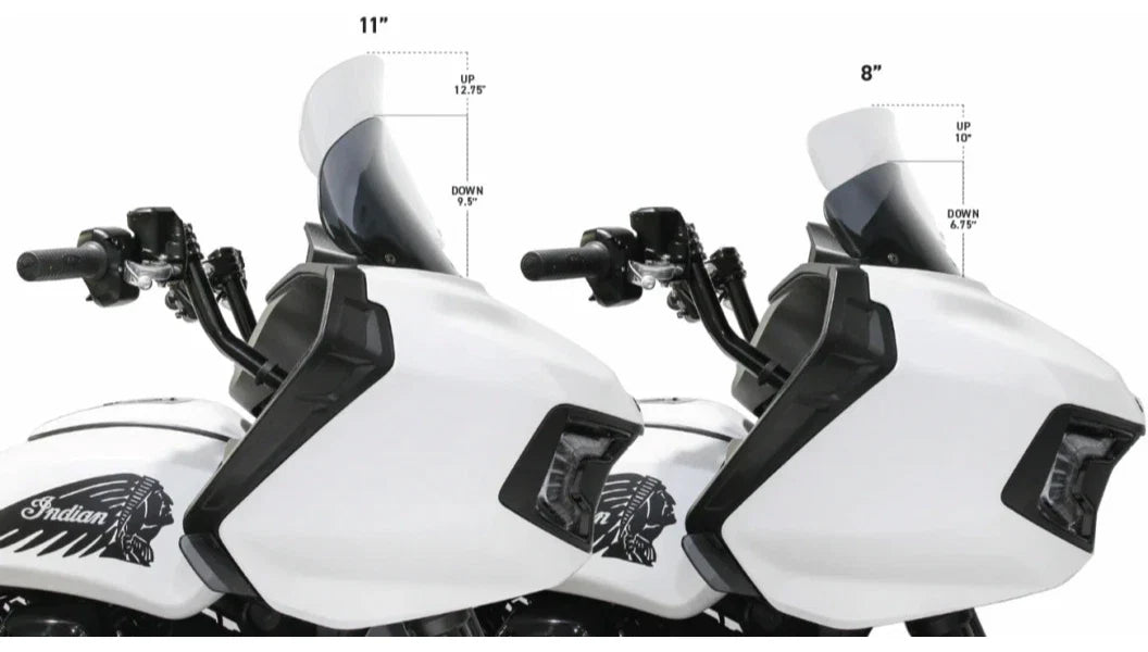 Klock Werks 11" Tinted Flare Windshield for Indian Challenger Pursuit (2020–2023)