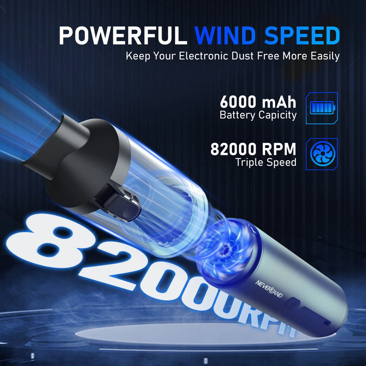 100W Cordless Handheld Vacuum Cleaner for Auto (Portable, Wireless)