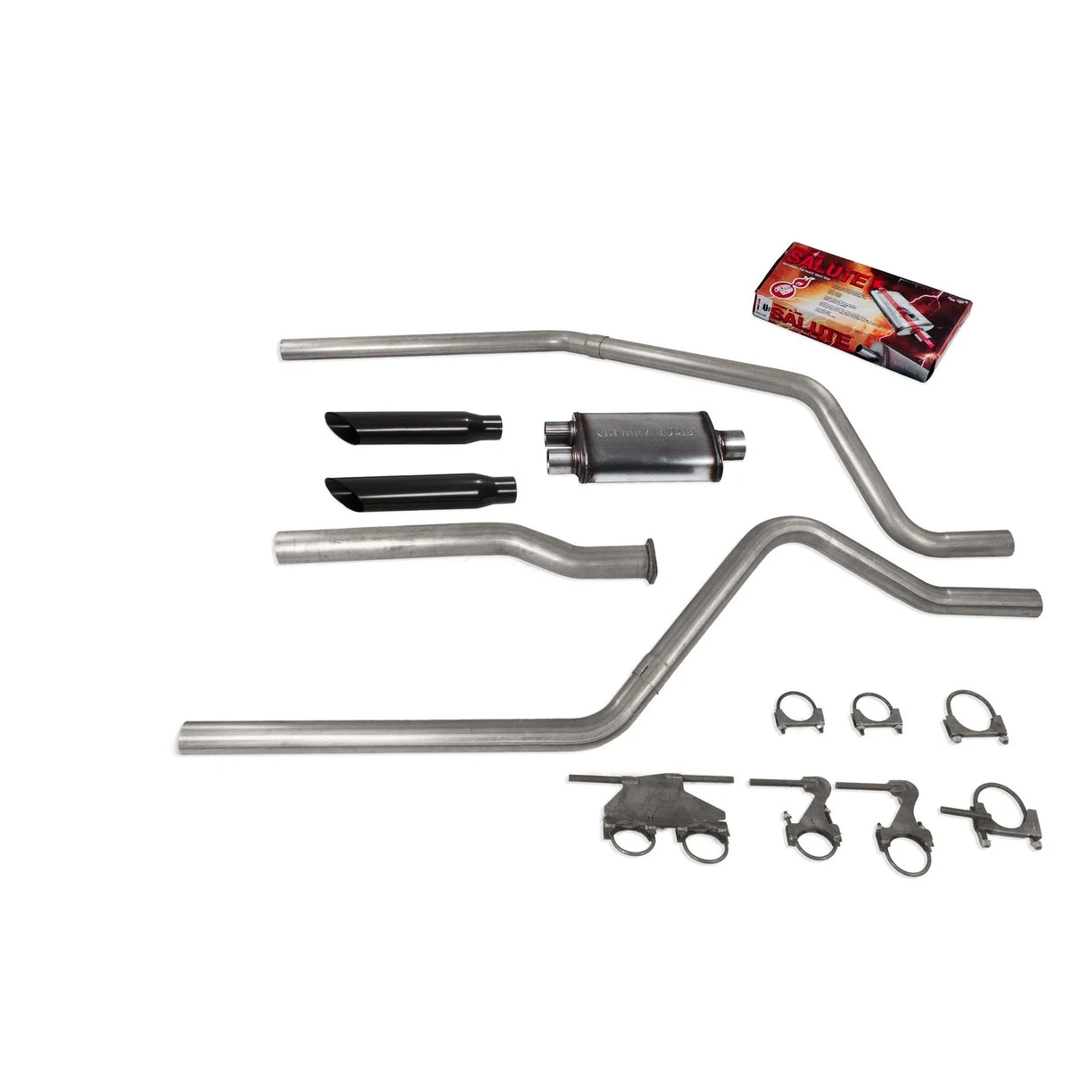 2.5" Dual Exhaust for Dodge Ram 1500 (2019–2025) Cherry Bomb Salute BLK T
