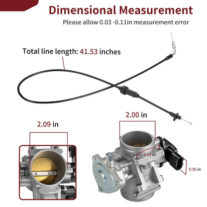 Throttle Body + Cable for Polaris Sportsman 550 X2 (2012–2014) 7081576 3131743